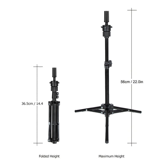 Wig Head Stand - Adjustable Mannequin Head Stand - Wig Stand Tripod for Cosmetology Hairdressing Training (Head Not Included)