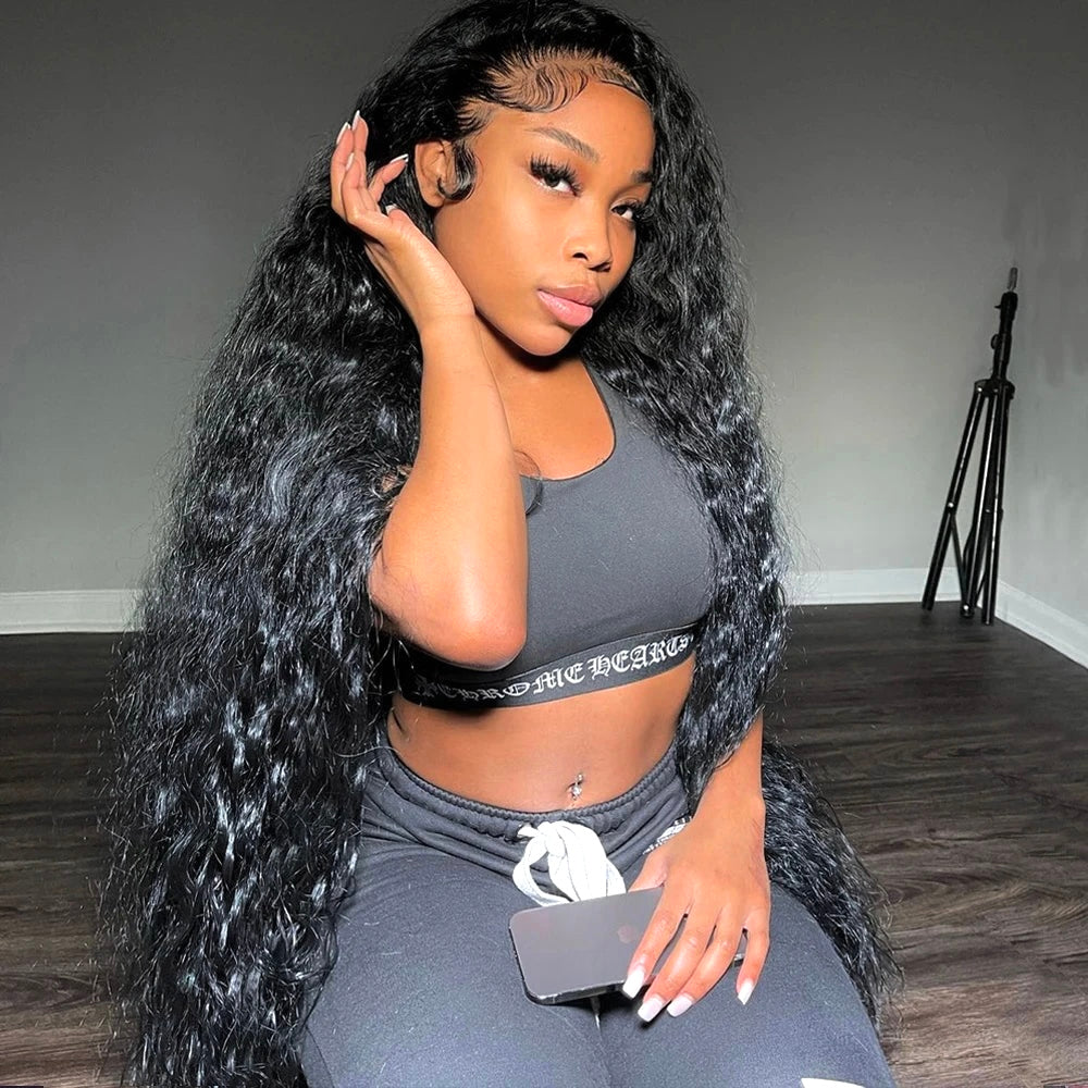 Deep Wave HD Lace Human Hair Wig (Pre-Plucker With Baby Hairs)