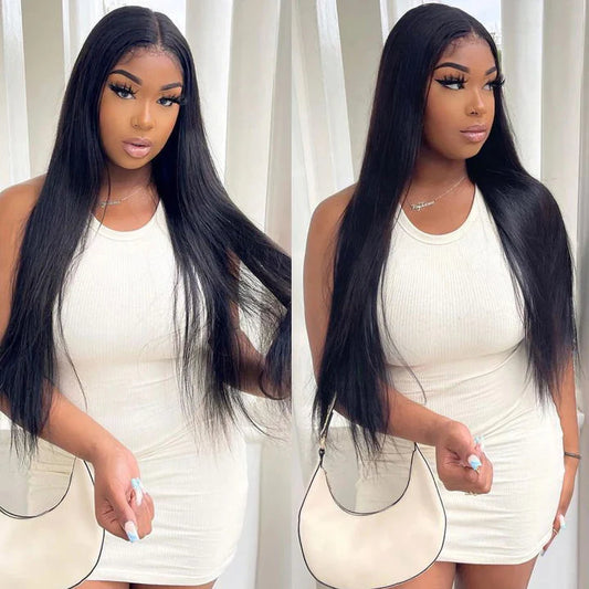 Straight Remy Human Hair Wig (Pre-plucked with Baby Hairs) (Glueless)